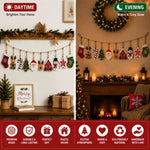 Decorazioni natalizie in legno da appendere, 5 set