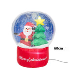 Bola de nieve navideña hinchable luminosa con Papá Noel