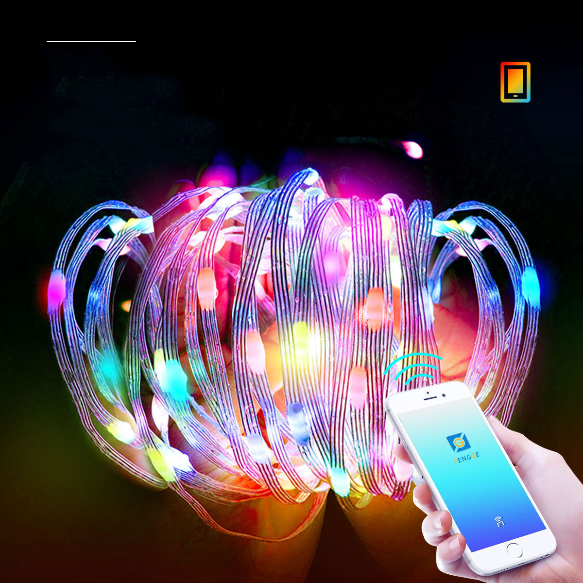 Inteligentne lampki choinkowe LED RGB