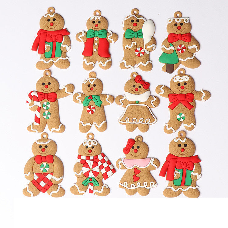 Gingerbread Man Christmas Tree Ornament Set