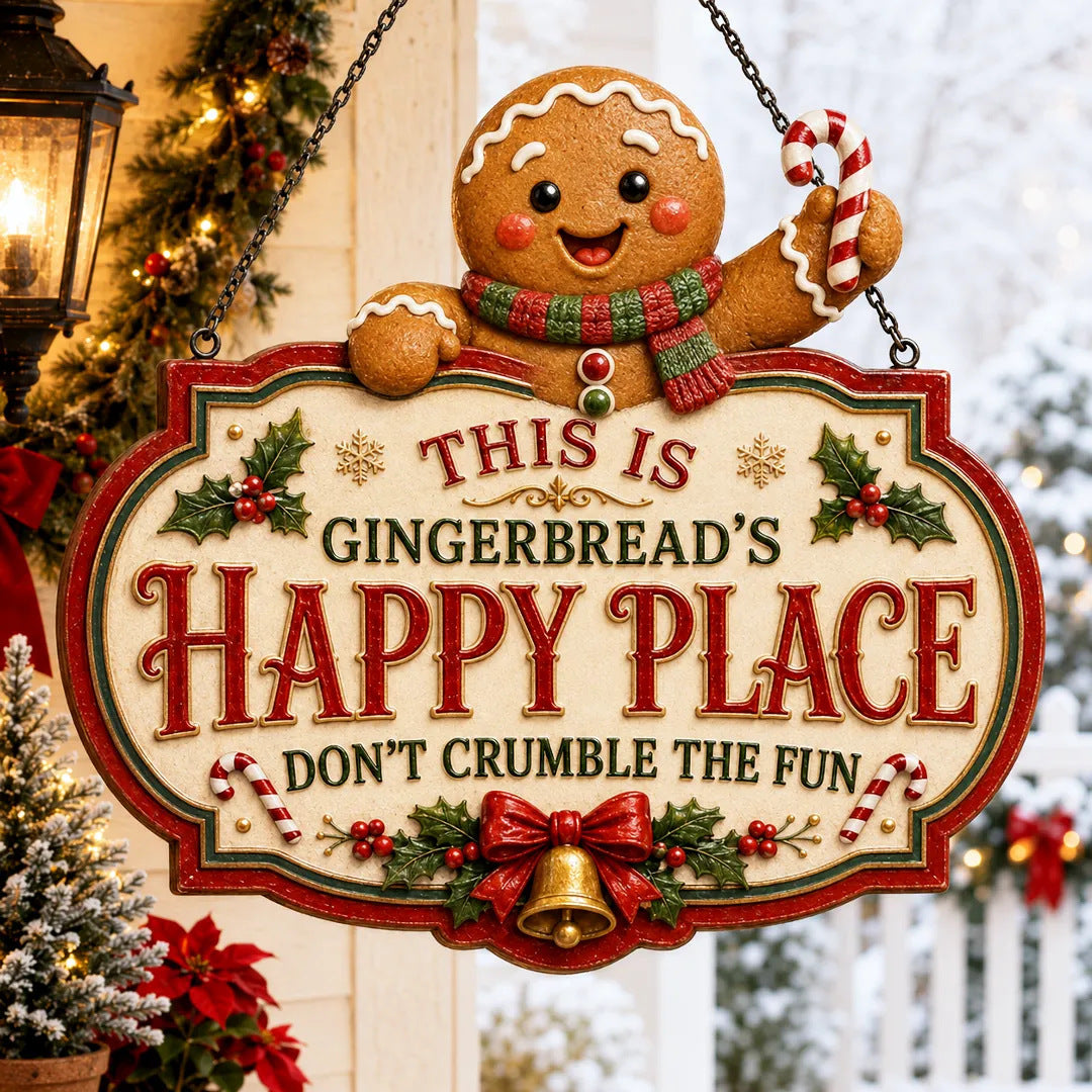 Merry Christmas Wooden Hanging Sign