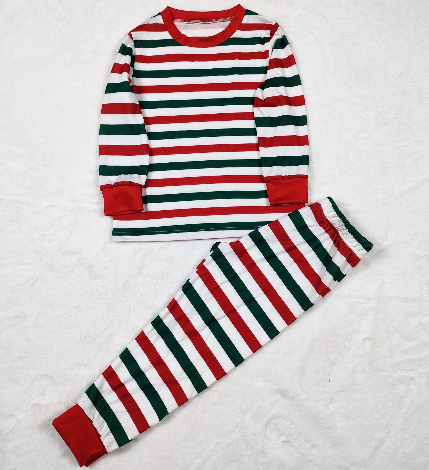 Striped Christmas Matching Family Pajamas 4