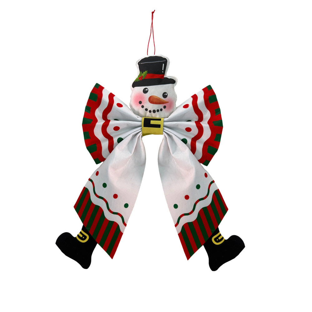 Christmas Fabric Bow Tree Decoration