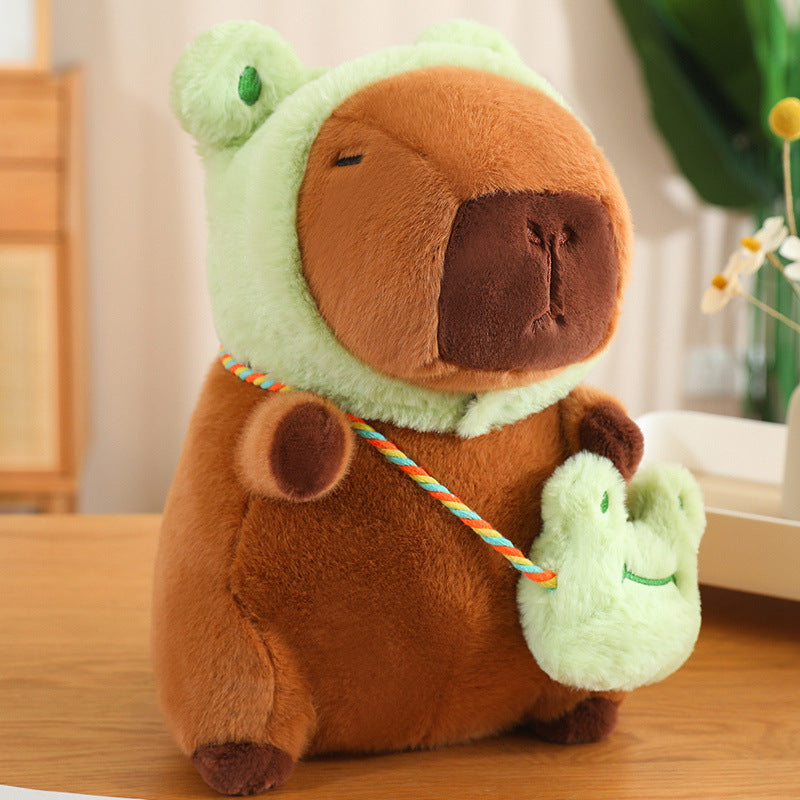 Capibara di peluche in costume da animale