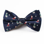 Jacquard kerstvlinderdas met feestelijke motieven