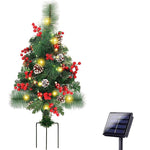 Luce solare a picchetto da giardino ad albero di Natale
