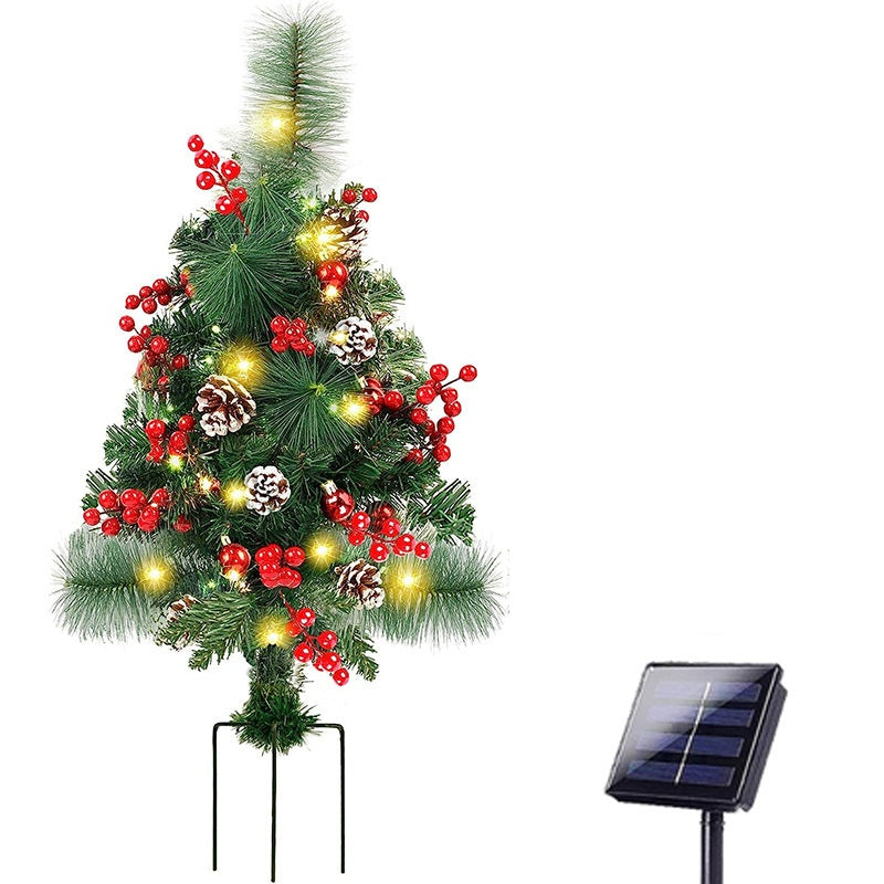 Solar Christmas Tree Garden Stake Light