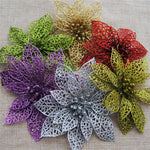 Glitter Christmas Flower Tree Picks