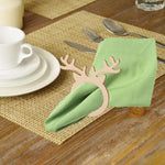 Ronds de serviette de Noël en bois motif bois de renne