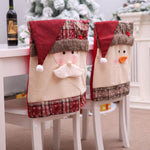 Christmas Chair Covers with Santa and Snowman