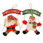 Décoration de porte de Noël en tissu
