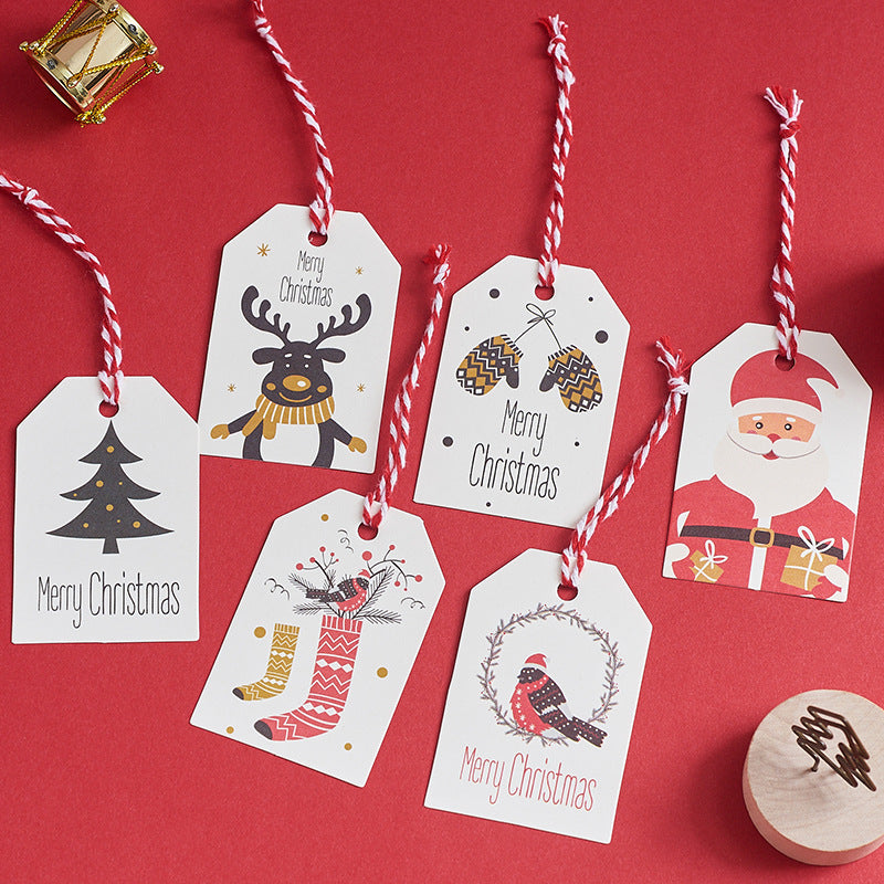 Christmas Paper Hanging Gift Tags, 100 Pieces
