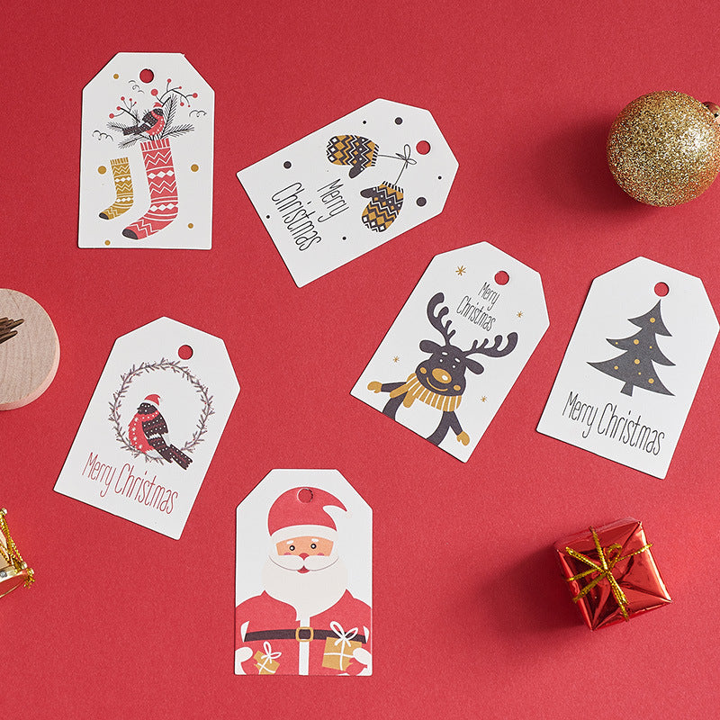 Christmas Paper Hanging Gift Tags, 100 Pieces