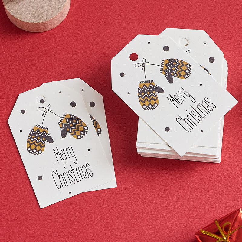 Christmas Paper Hanging Gift Tags, 100 Pieces