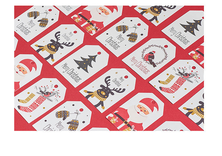 Christmas Paper Hanging Gift Tags, 100 Pieces