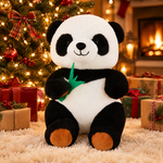 Klassischer Plüschpanda in Schwarz-Weiß