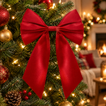 Weihnachtsschleifen-Anhänger, 10er-Pack