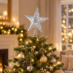Estrela de Metal para Topo de Árvore de Natal