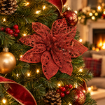 Glitter Christmas Flower Tree Picks – Christmas