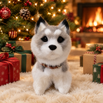Fluffy Arctic Fox Plush Toy – Christmas