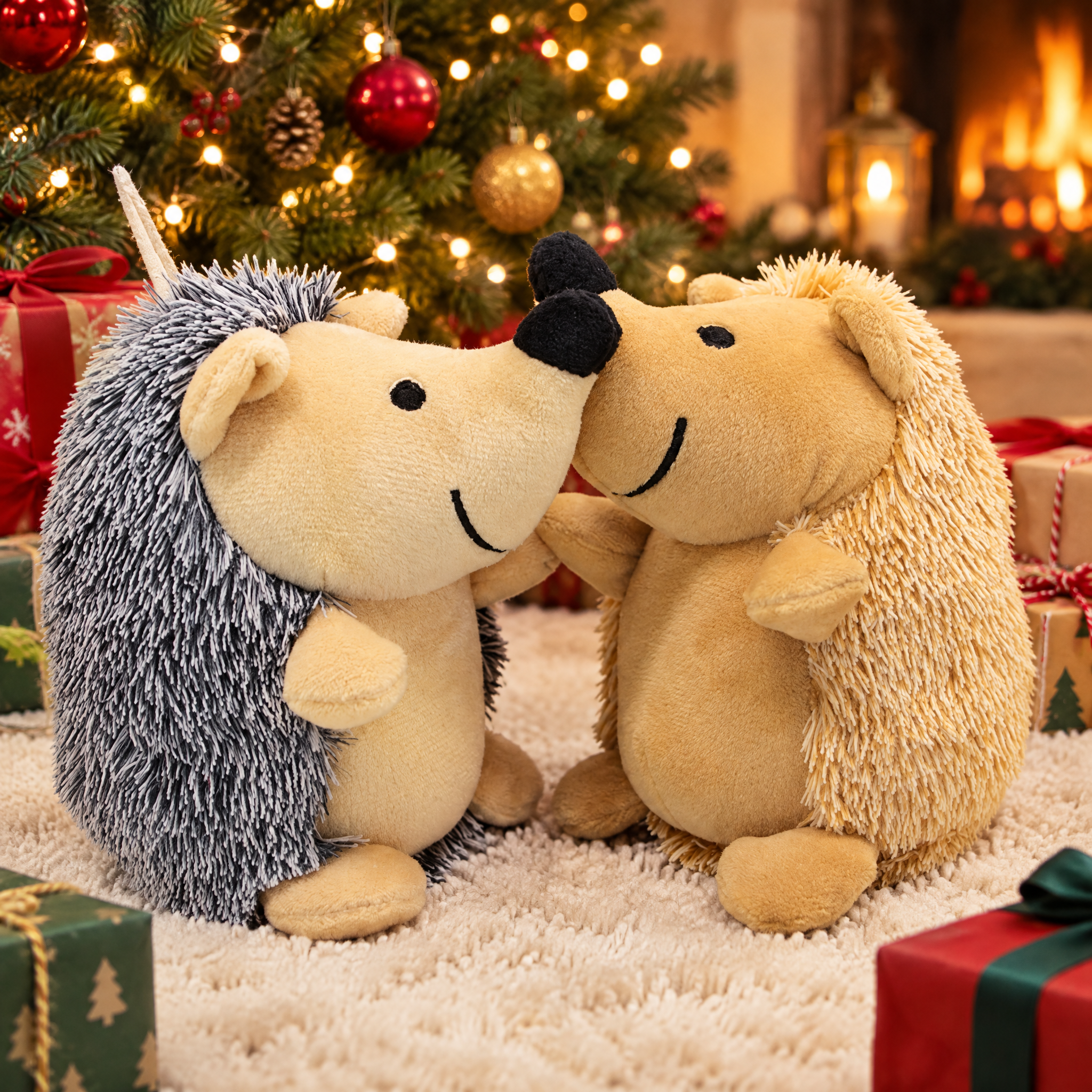 Riccio di peluche con squittio