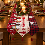 Reindeer and Snowman Christmas Table Runner – Christmas