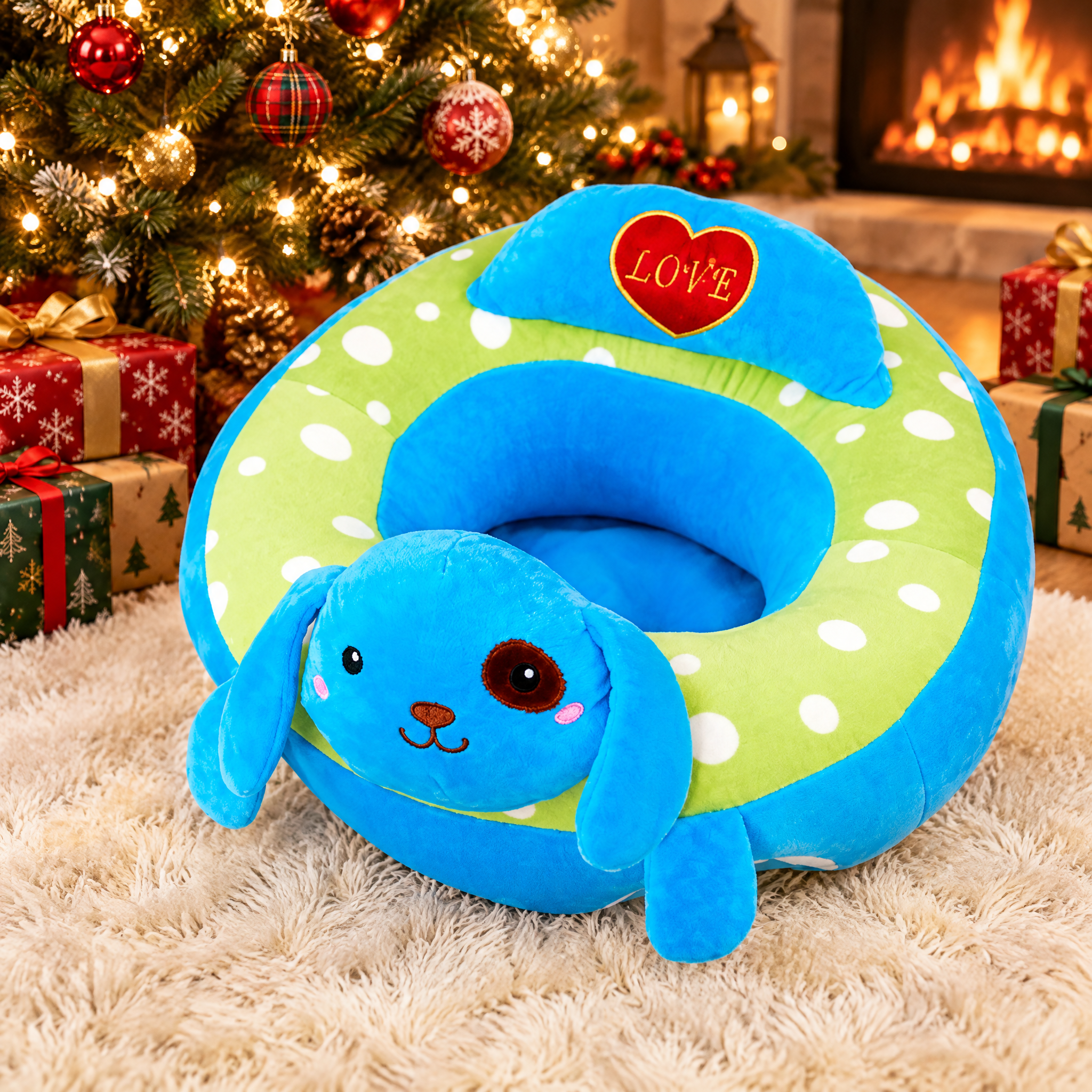 Cartoon Plush Baby Sofa Seat – Christmas