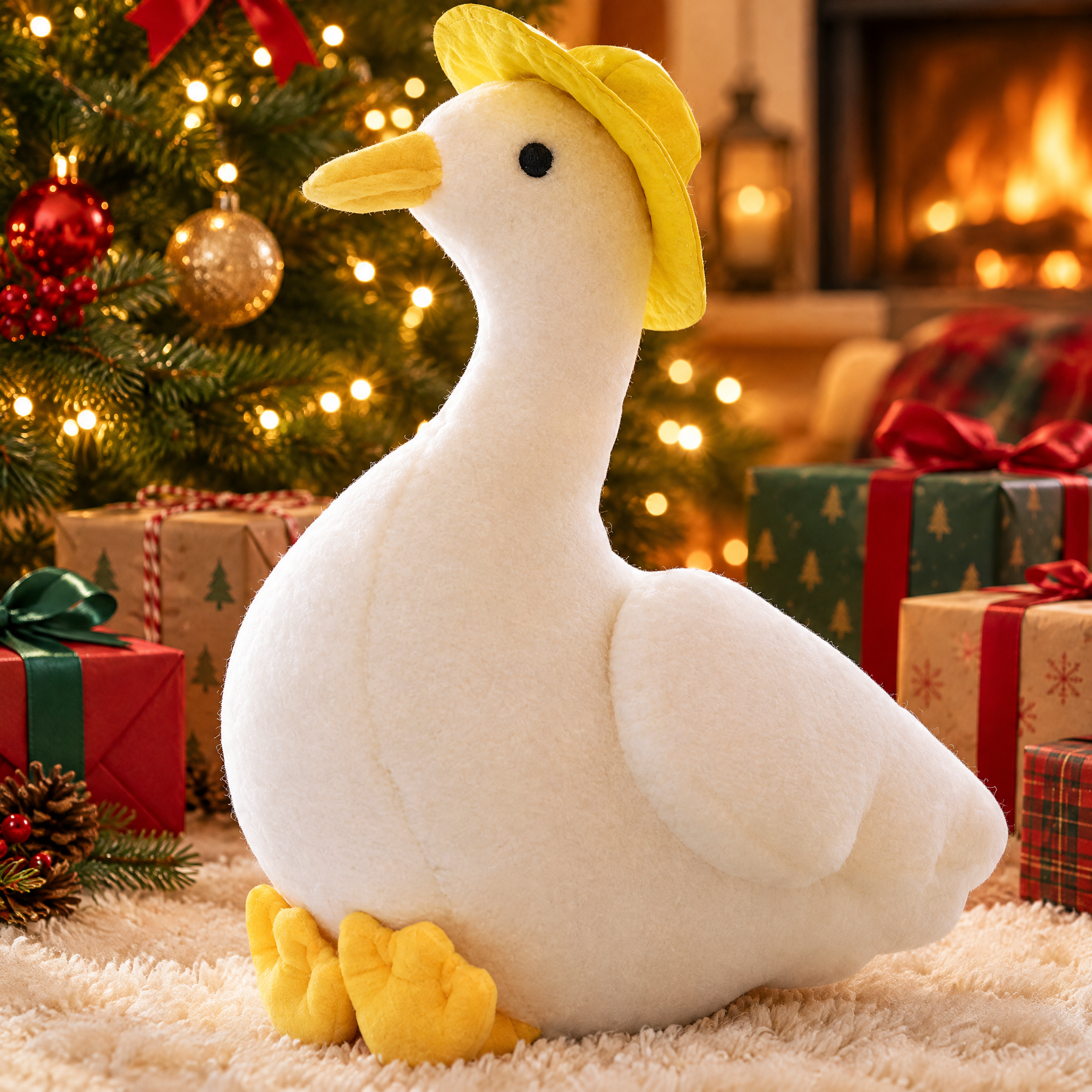 Paperella di peluche con sciarpa