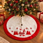 Falda de franela de peluche para árbol de Navidad