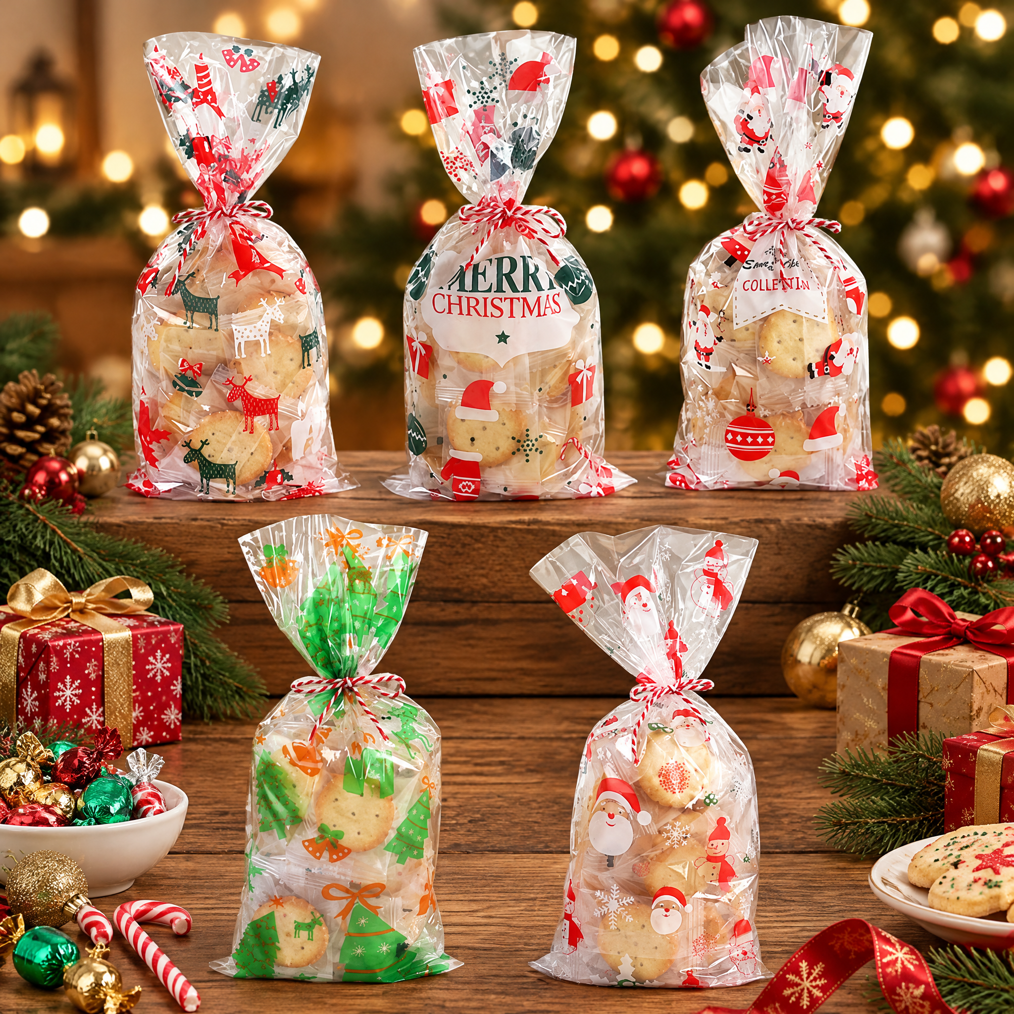 Sachets à bonbons de Noël