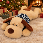 Perro de peluche gigante a rayas
