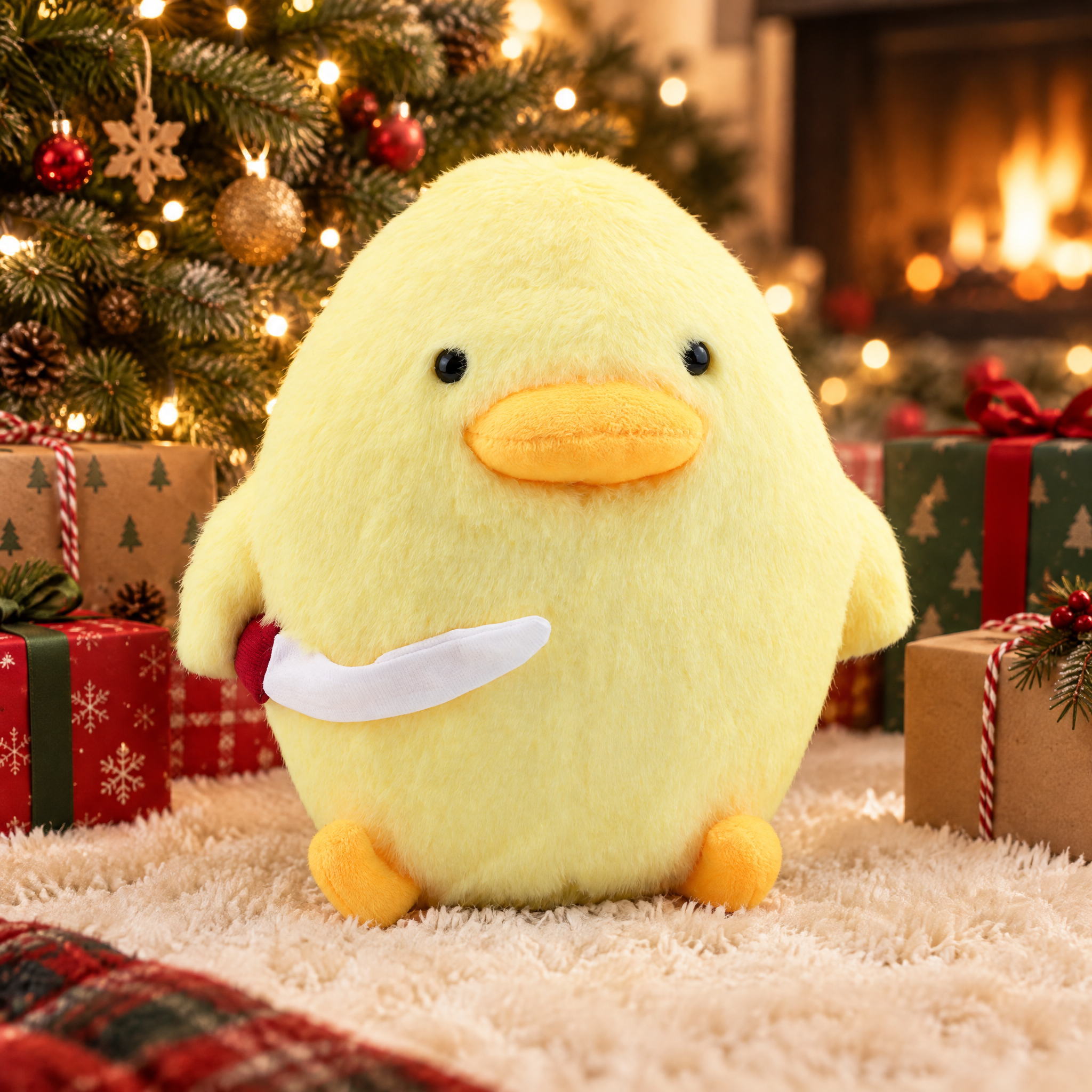 Patito amarillo de peluche 30 cm