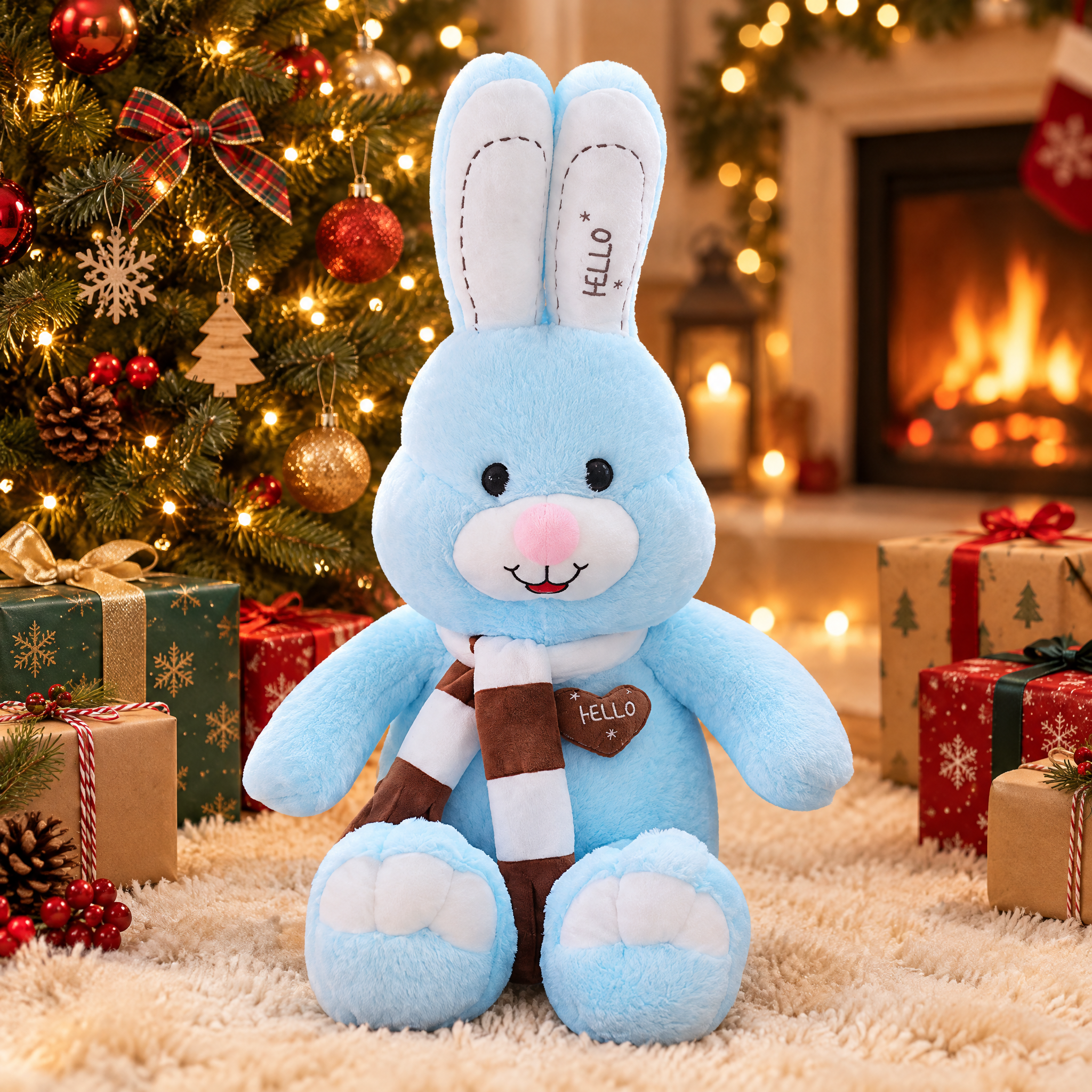 Long Rabbit Plush Doll – Christmas