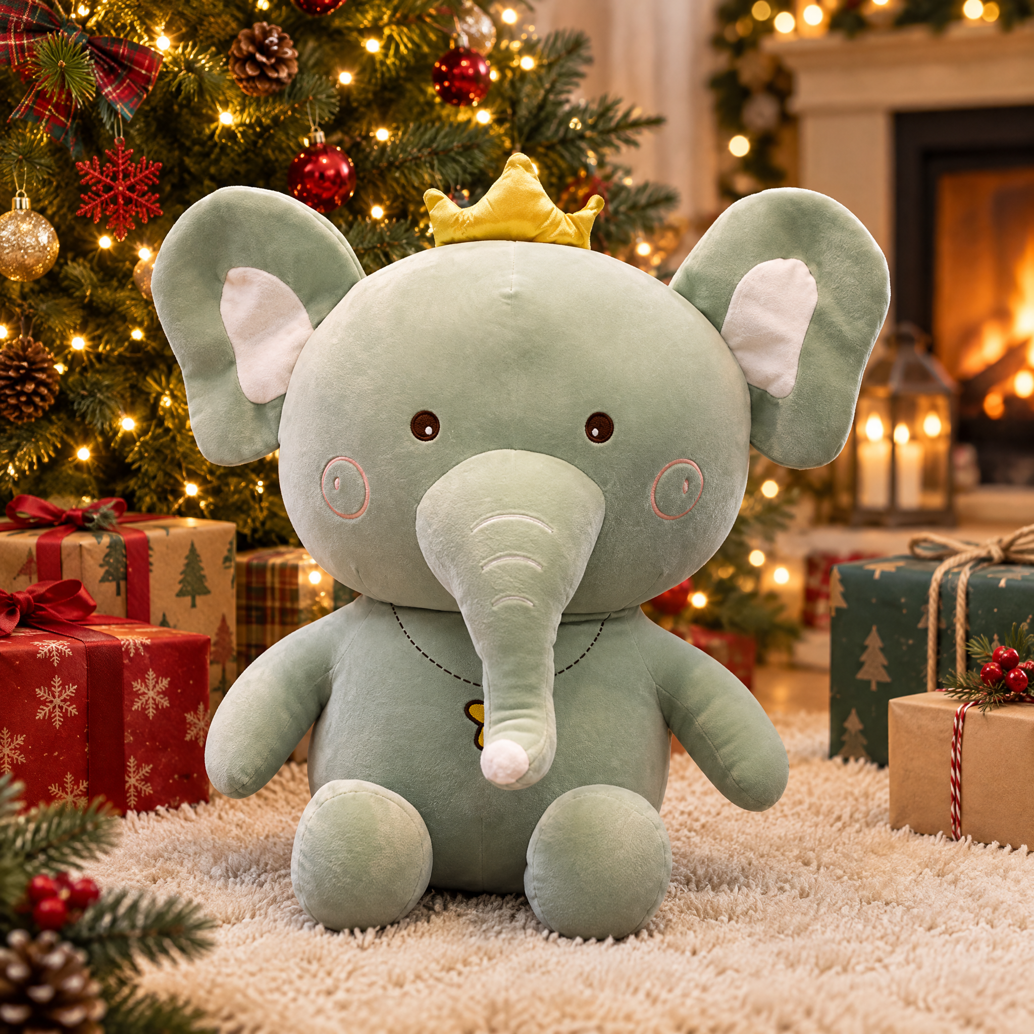 Elefante de peluche suave