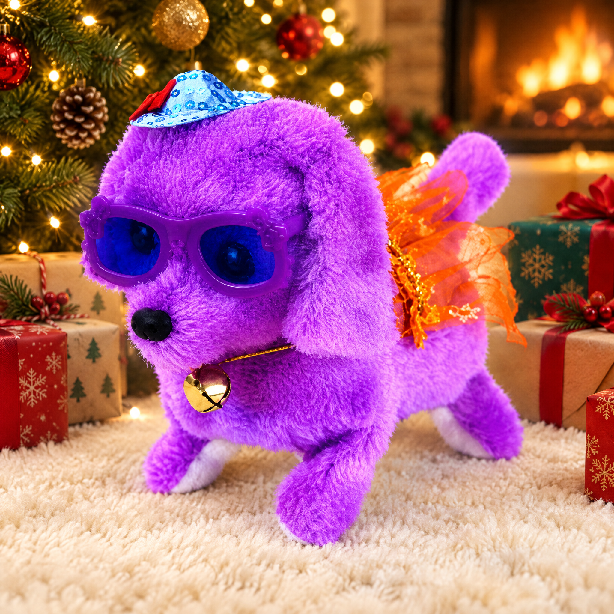 Cagnolino di peluche elettrico musicale