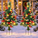 Luce solare a picchetto da giardino ad albero di Natale