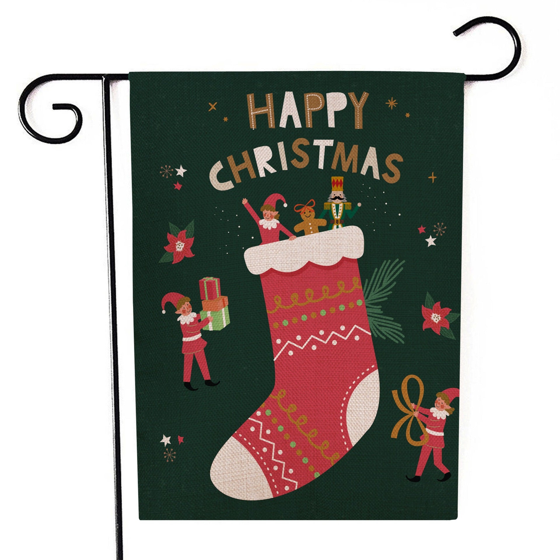 Drapeau de jardin de Noël Père Noël 30x45 cm