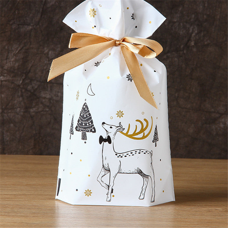 Christmas Drawstring Gift Bags, Pack of 50