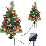 Luce solare a picchetto da giardino ad albero di Natale