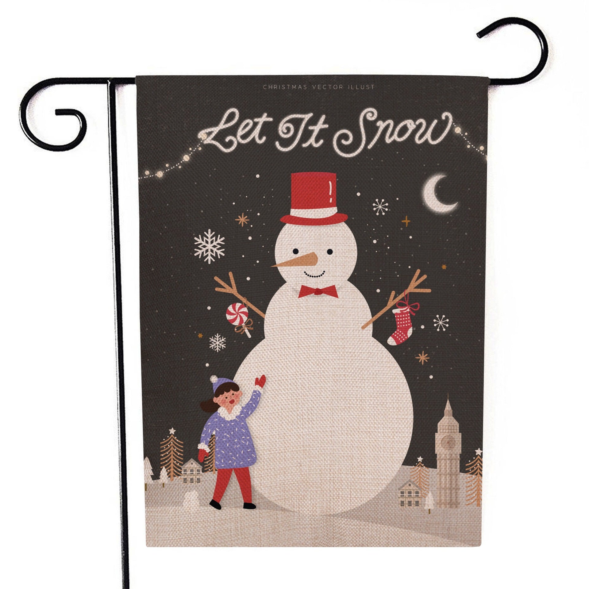 Drapeau de jardin de Noël Père Noël 30x45 cm