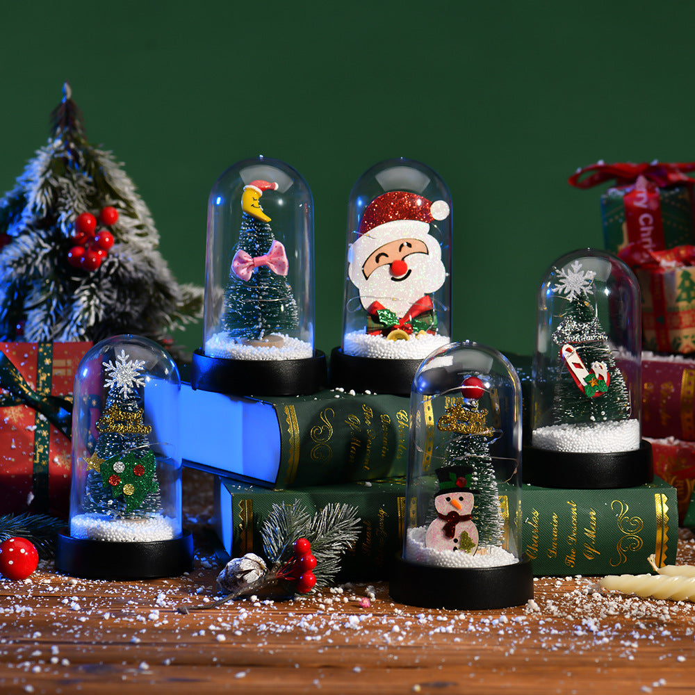 LEDローズ ガラスドーム クリスマスデコレーション