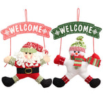 Décoration de porte de Noël en tissu