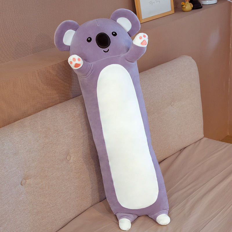 Cojín largo de peluche de panda y koala gigante