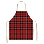 Christmas Print Linen Kitchen Apron