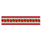 華やかなプリントのクリスマス ポリエステルテーブルランナー