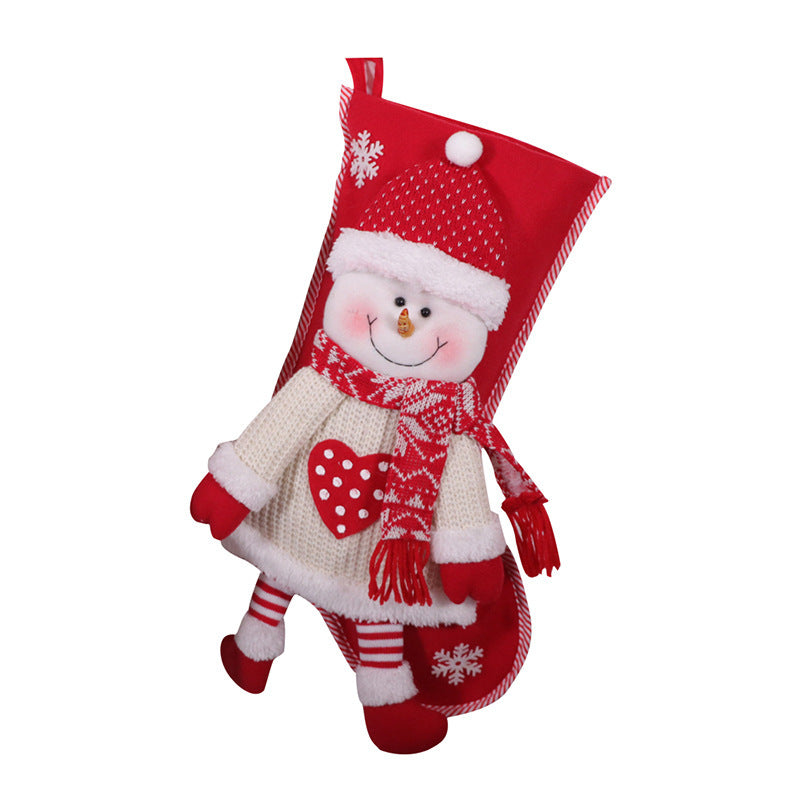 Calza di Natale rossa e bianca