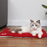 Alfombrilla navideña roja suave para mascotas
