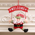 Décoration de porte de Noël en tissu
