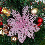 Glitter Christmas Flower Tree Picks