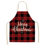 Christmas Print Linen Kitchen Apron